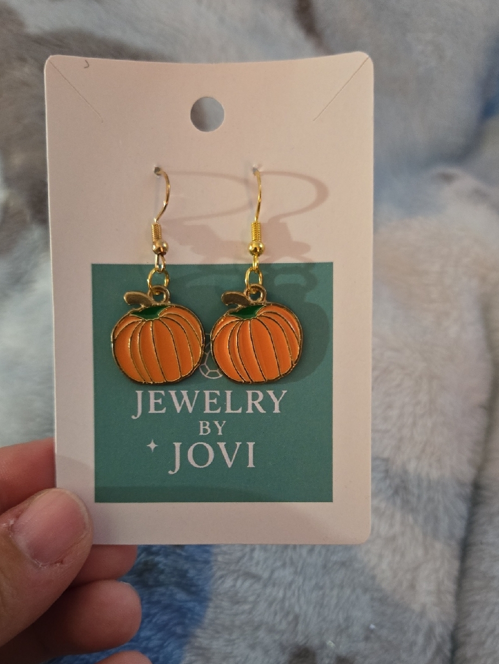 Orange Pumpkin Drop Earrings